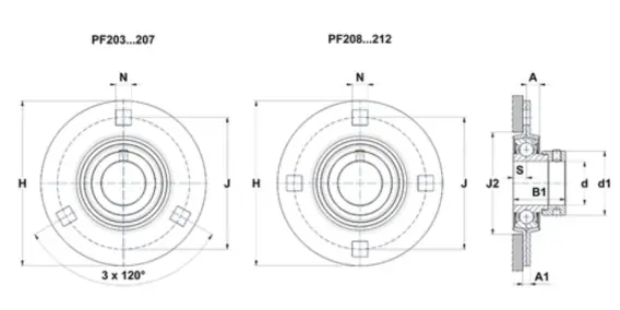 Szybka dostawa Oprawa samonastawna blaszana PF210 SNR